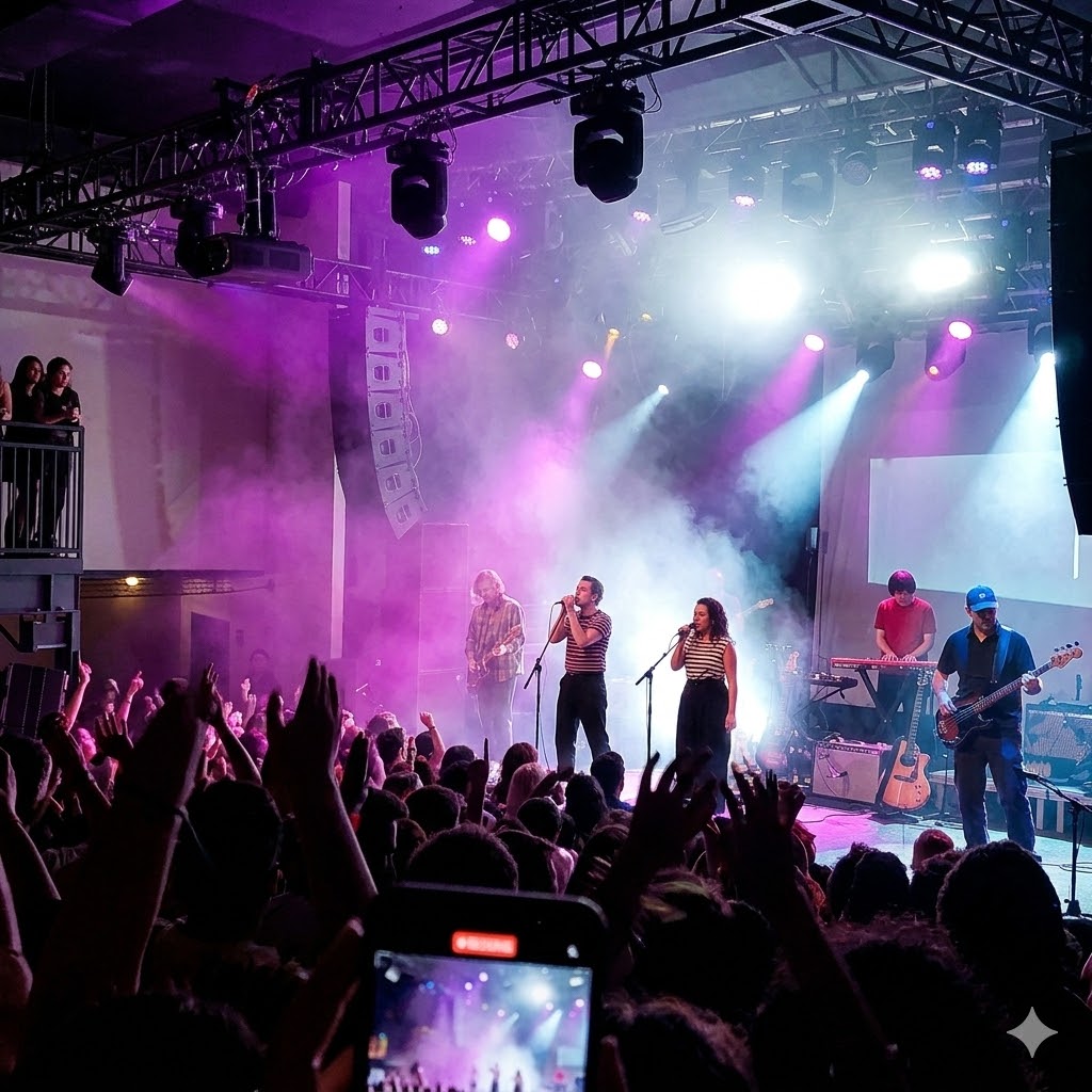 Packed venue with SwipeStage